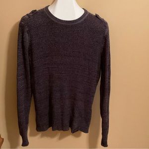 Size L Calvin Klein Jeans Black and Gray Long Sleeve Sweater